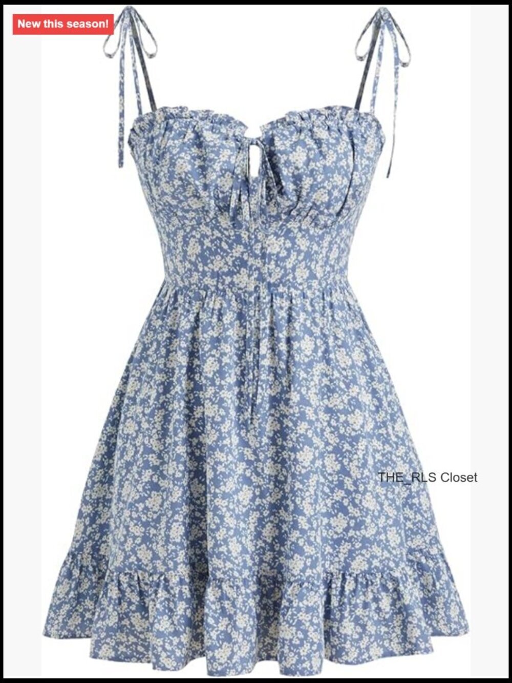 Spaghetti Strap Summer Sundress Floral Boho Casual Vacation Dress